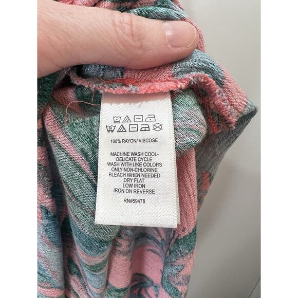 Cynthia Rowley Women’s Dress Size L 12 Multicolor Floral Tropical Beachy Vibrant - Picture 4 of 10